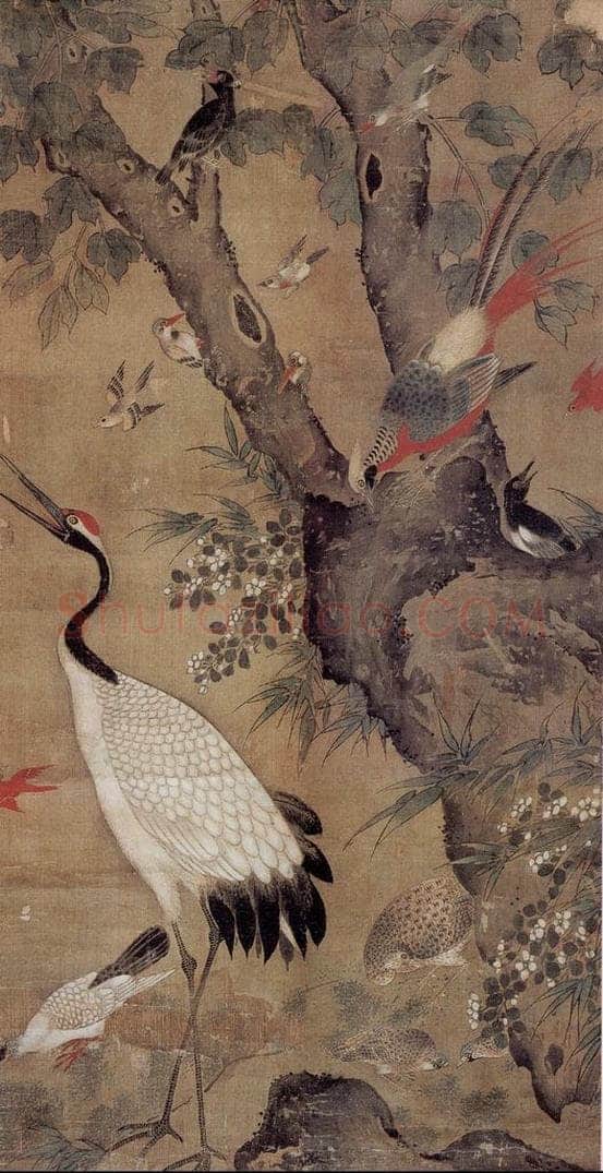 明 吕纪 花鸟屏 书画作品