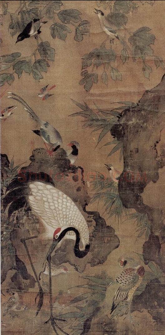 明 吕纪 花鸟屏 书画作品