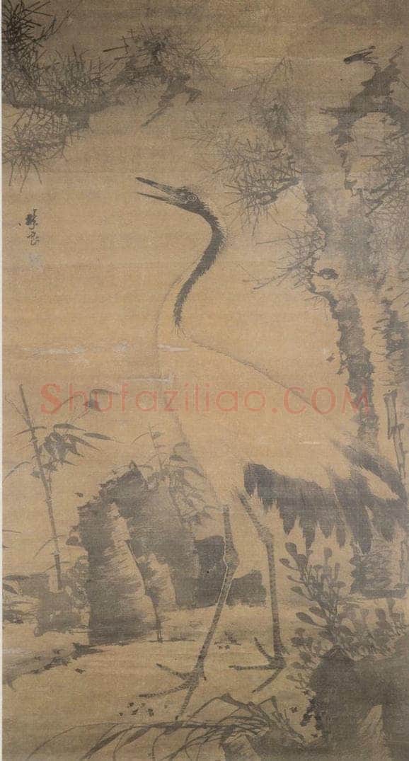 明 林良 松鹤图 书画作品