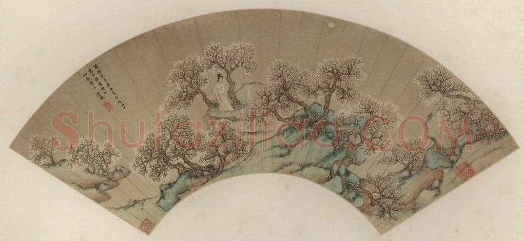 明 丁云鹏 《罗浮花月》 书画作品