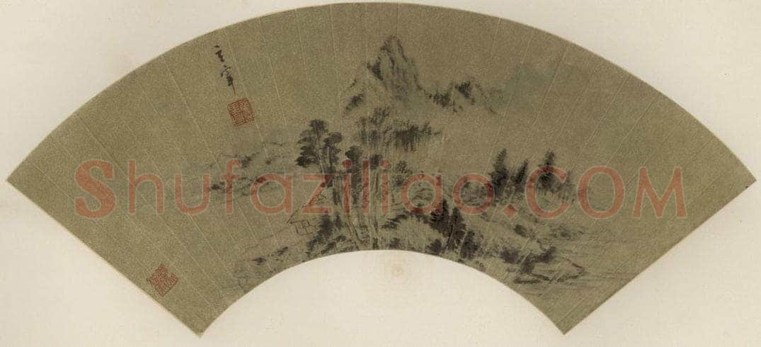 明 董其昌 《平林远岫》 书画作品