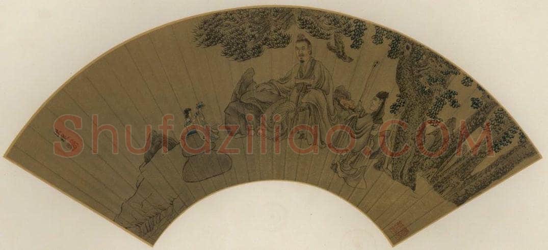 明 陈洪绶 《人物》 书画作品