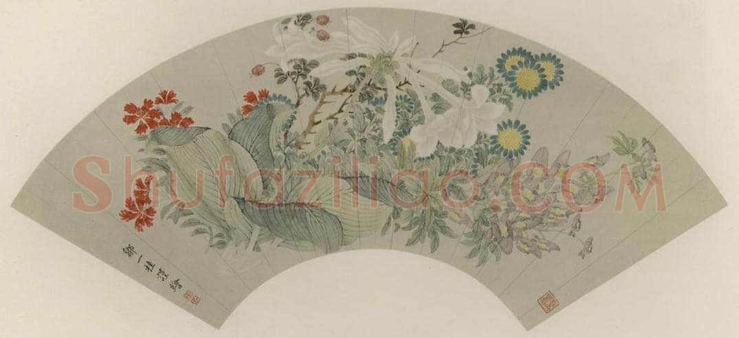 清 邹一桂 《花卉》 书画作品