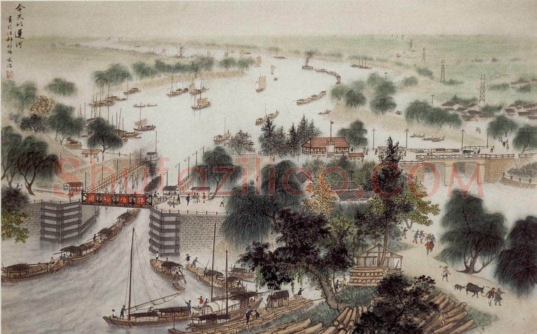 60年代 宋文治 《今天的运河》 书画作品