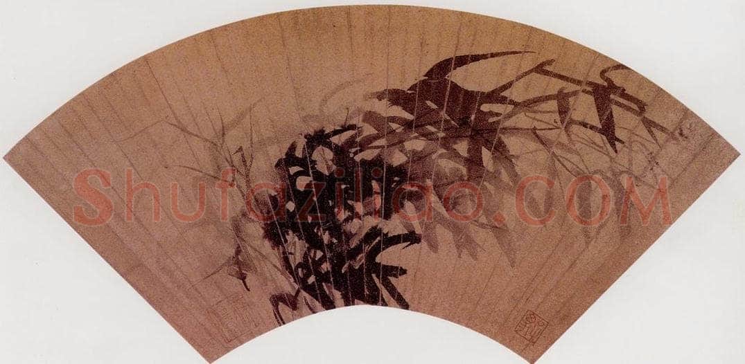 明 唐寅 《墨竹图》 书画作品