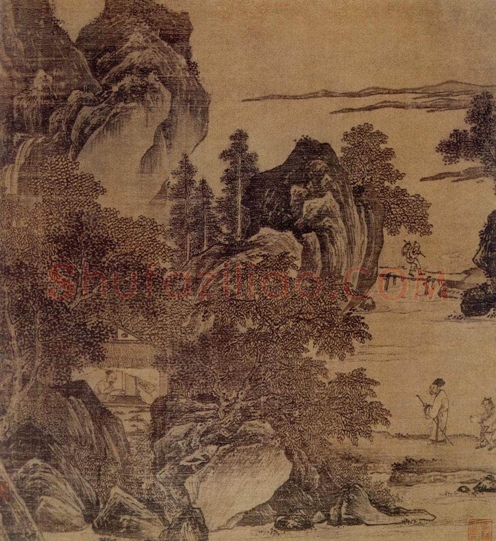 明 唐寅 《山水图》 书画作品