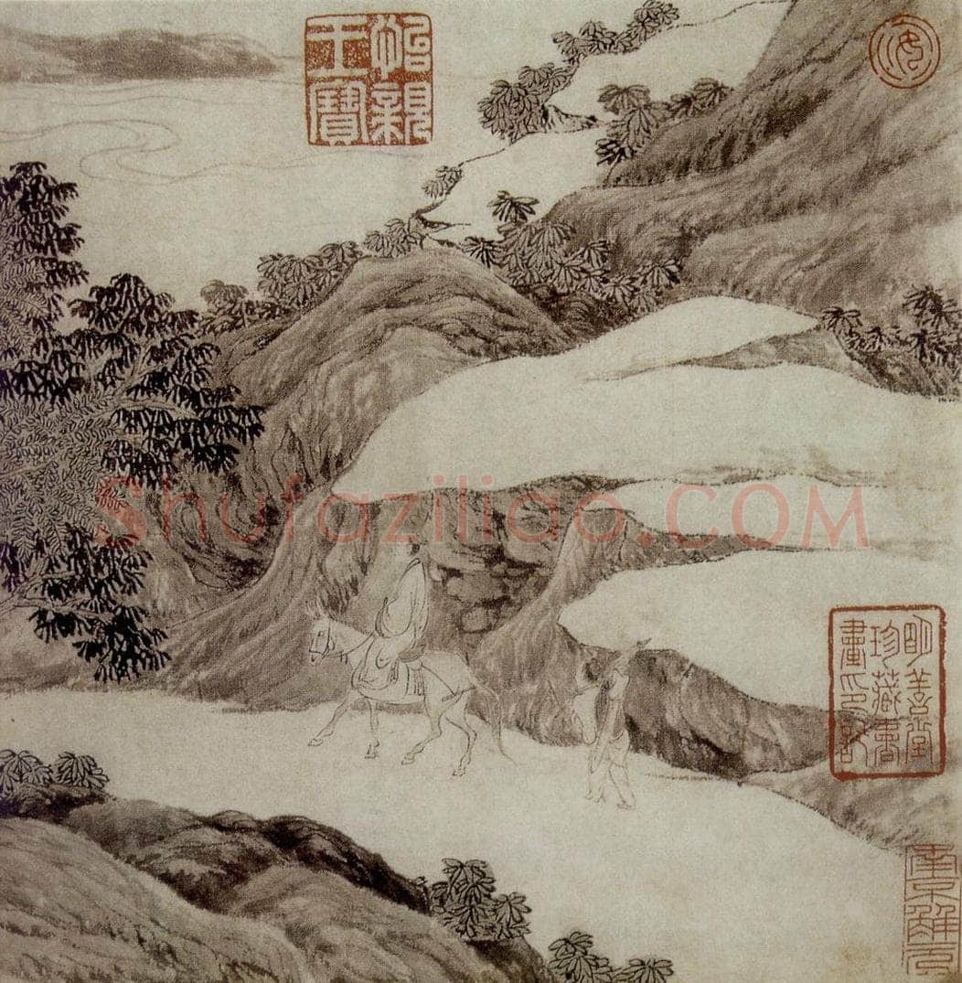 明 唐寅 《南游图》 书画作品