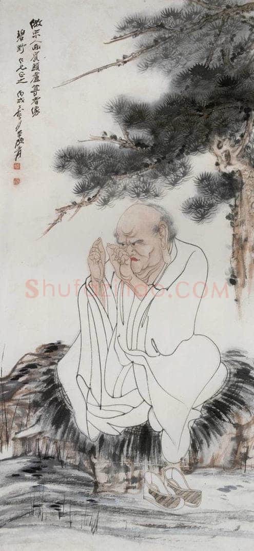 张大千 《罗汉图轴》 书画作品