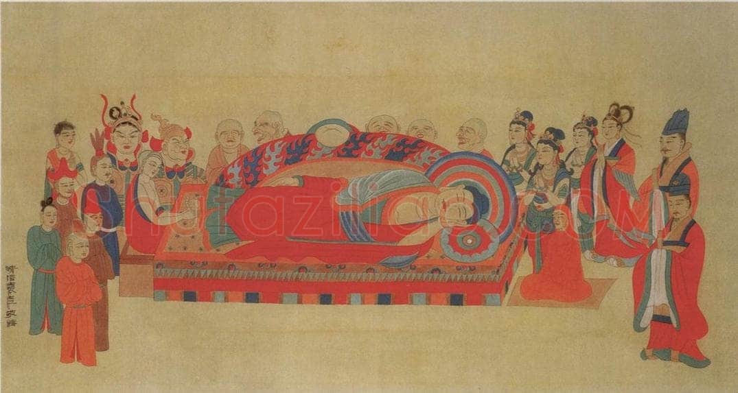  张大千 《临敦煌人物图》 书画作品