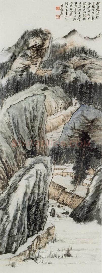  张大千 《山水图轴》 书画作品