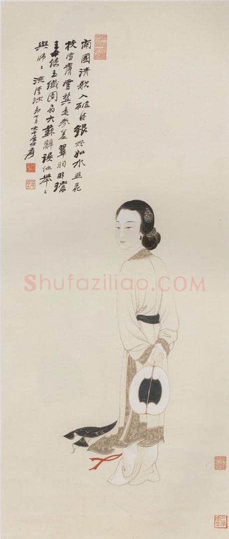 张大千 《仕女图轴》 书画作品