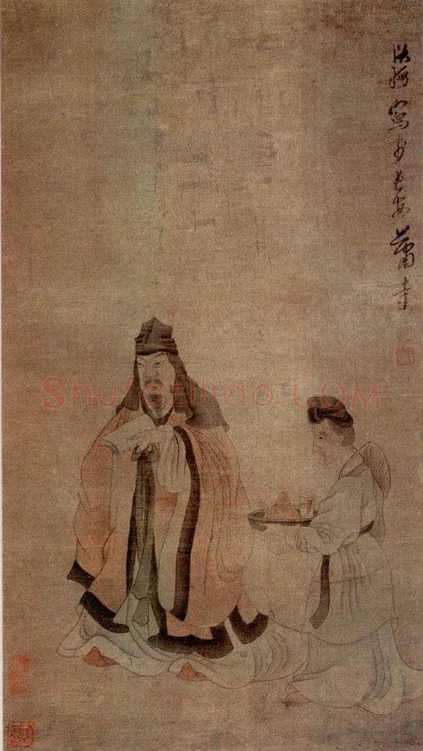 1642年 陈洪绶 《玉川子像轴》 书画作品