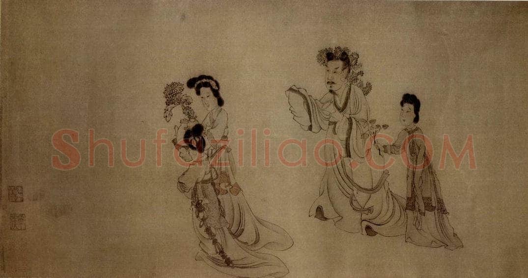 1647 陈洪绶 《史实人物图卷》 书画作品