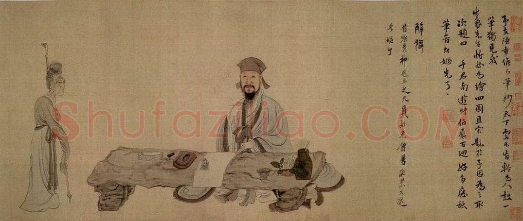 1649 陈洪绶 《南生鲁四乐图卷》 书画作品