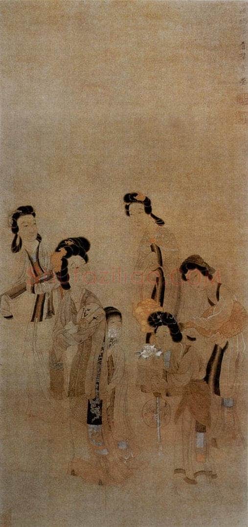 1649 陈洪绶 《仕女图轴》 书画作品