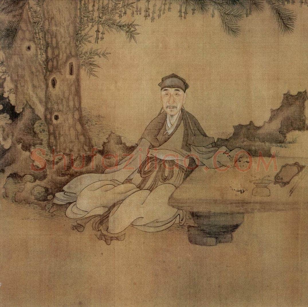 1649 陈洪绶 《何天章行乐图卷》 书画作品