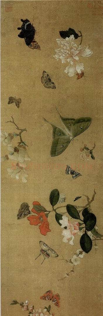 1649 陈洪绶 《百蝶图卷》 书画作品