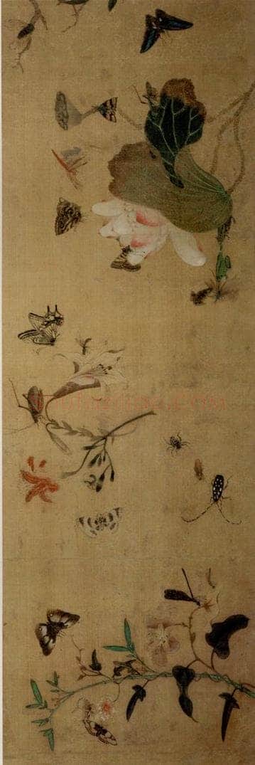 1649 陈洪绶 《百蝶图卷》 书画作品