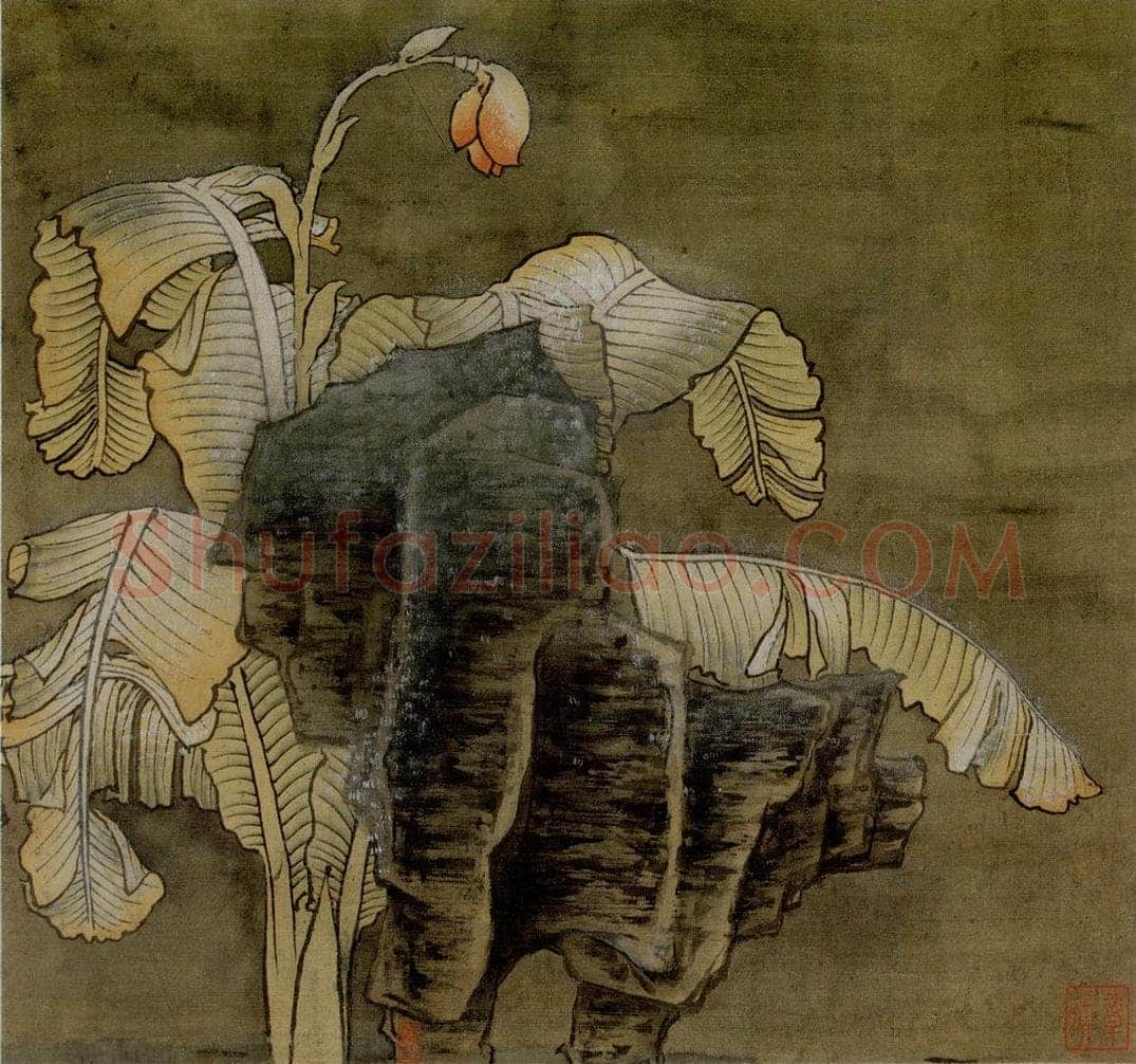 1650 陈洪绶 《闽雪图页》 书画作品