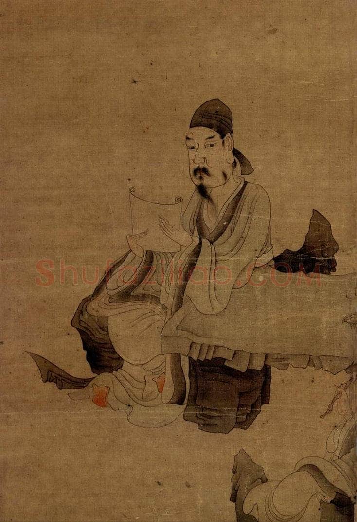 1651 陈洪绶 《参禅图轴》 书画作品