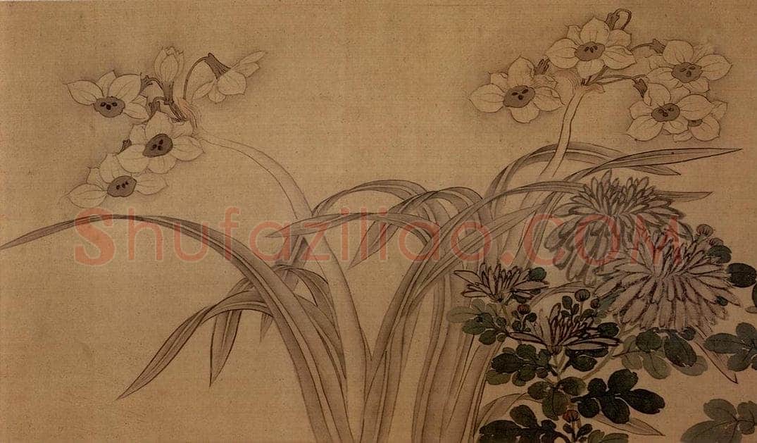 1651 陈洪绶 《三处士图卷》 书画作品