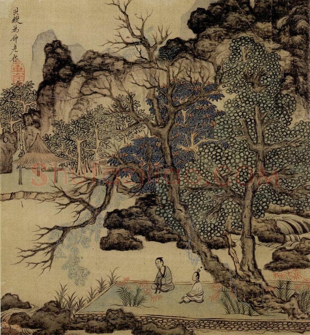 1651 陈洪绶 《模古图》 书画作品