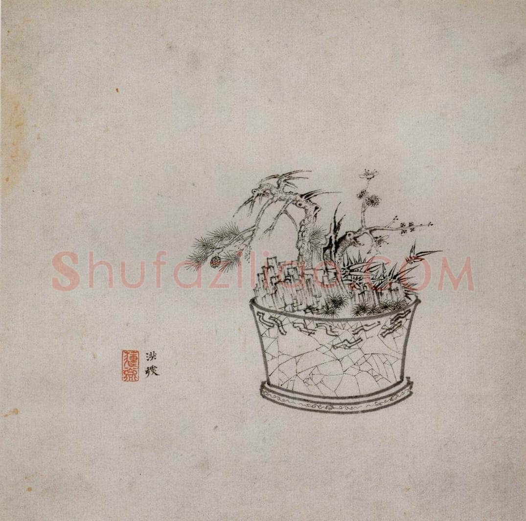 1619年 陈洪绶 《模古图》 书画作品