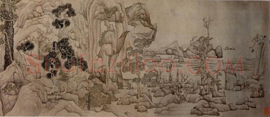 1652 陈洪绶 《西园雅集图卷》 书画作品