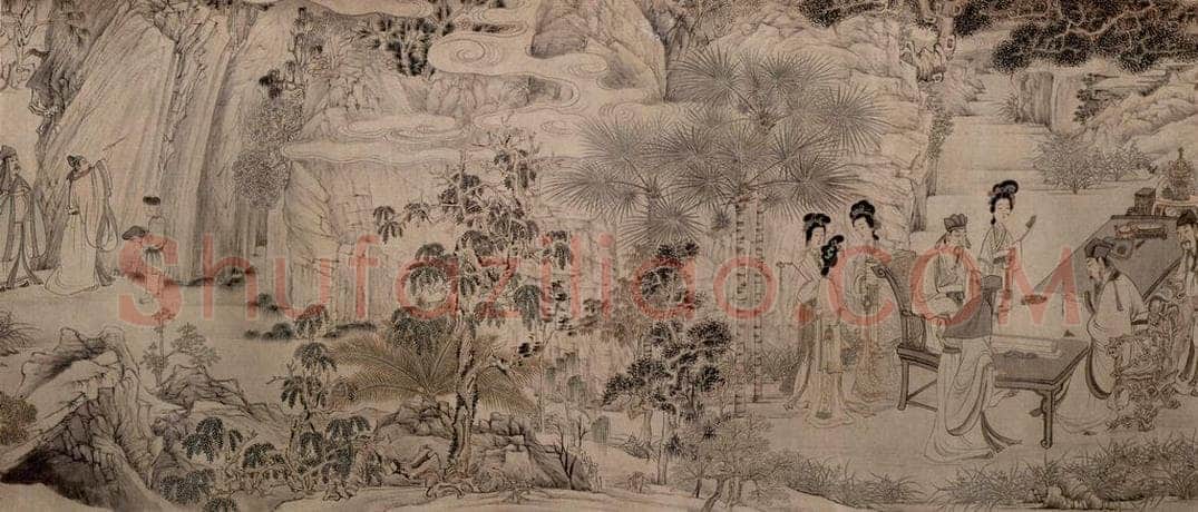 1725 陈洪绶 《西园雅集图卷》 书画作品