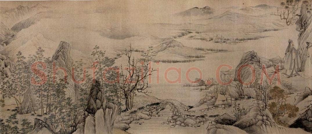 1725 陈洪绶 《西园雅集图卷》 书画作品