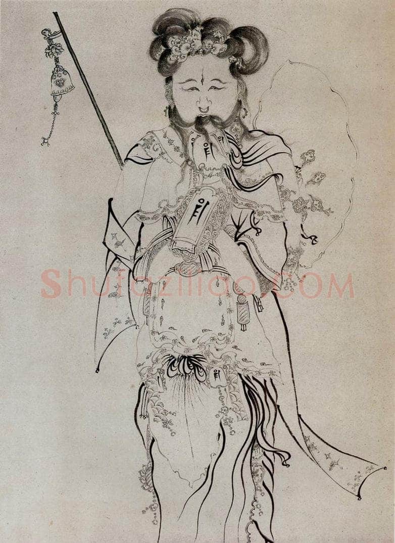 1620年 陈洪绶 《凖提佛母法像轴》 书画作品
