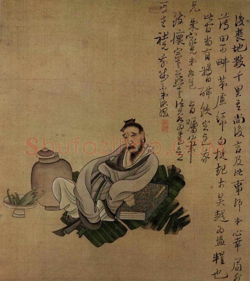 1633年 陈洪绶 《父子合册》 书画作品