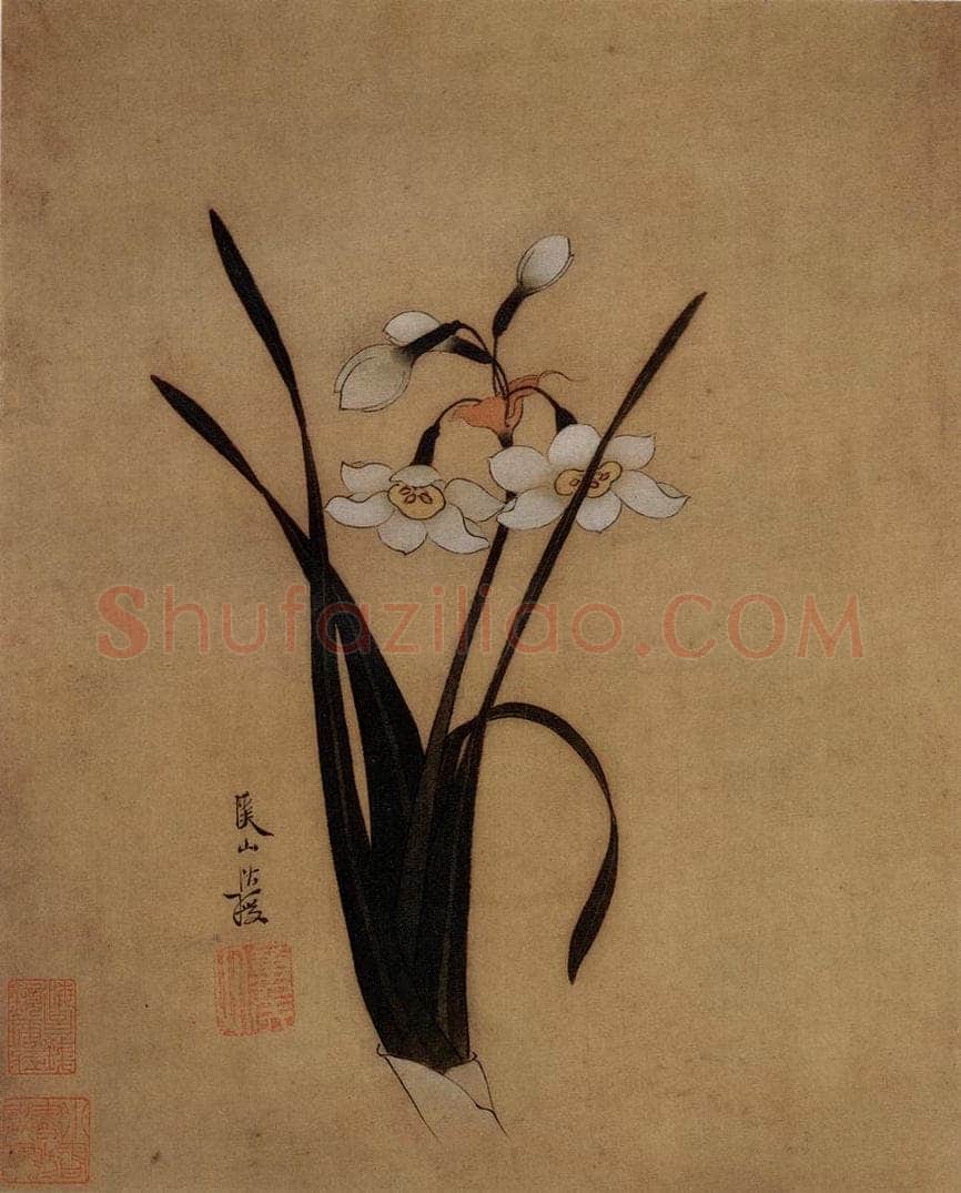 1633年 陈洪绶 《花鸟图册》 书画作品