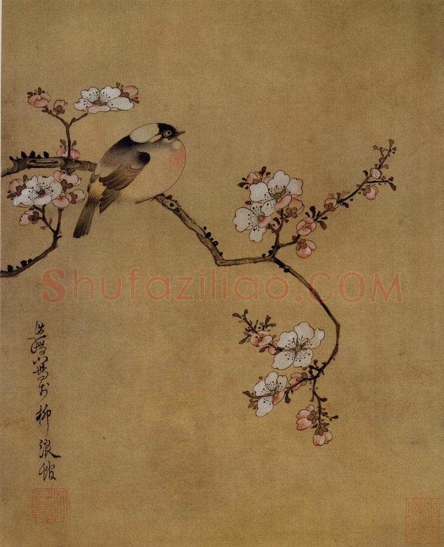 1633年 陈洪绶 《花鸟图册》 书画作品
