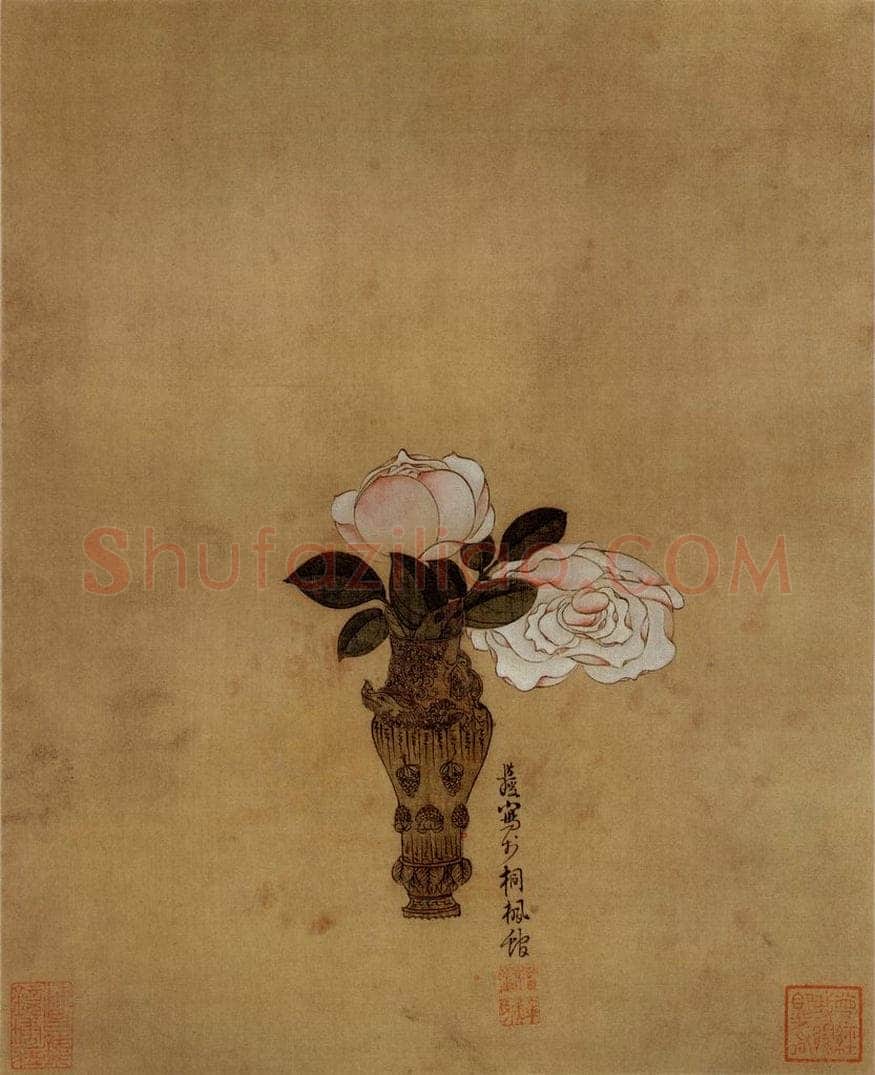 1633年 陈洪绶 《花鸟图册》 书画作品