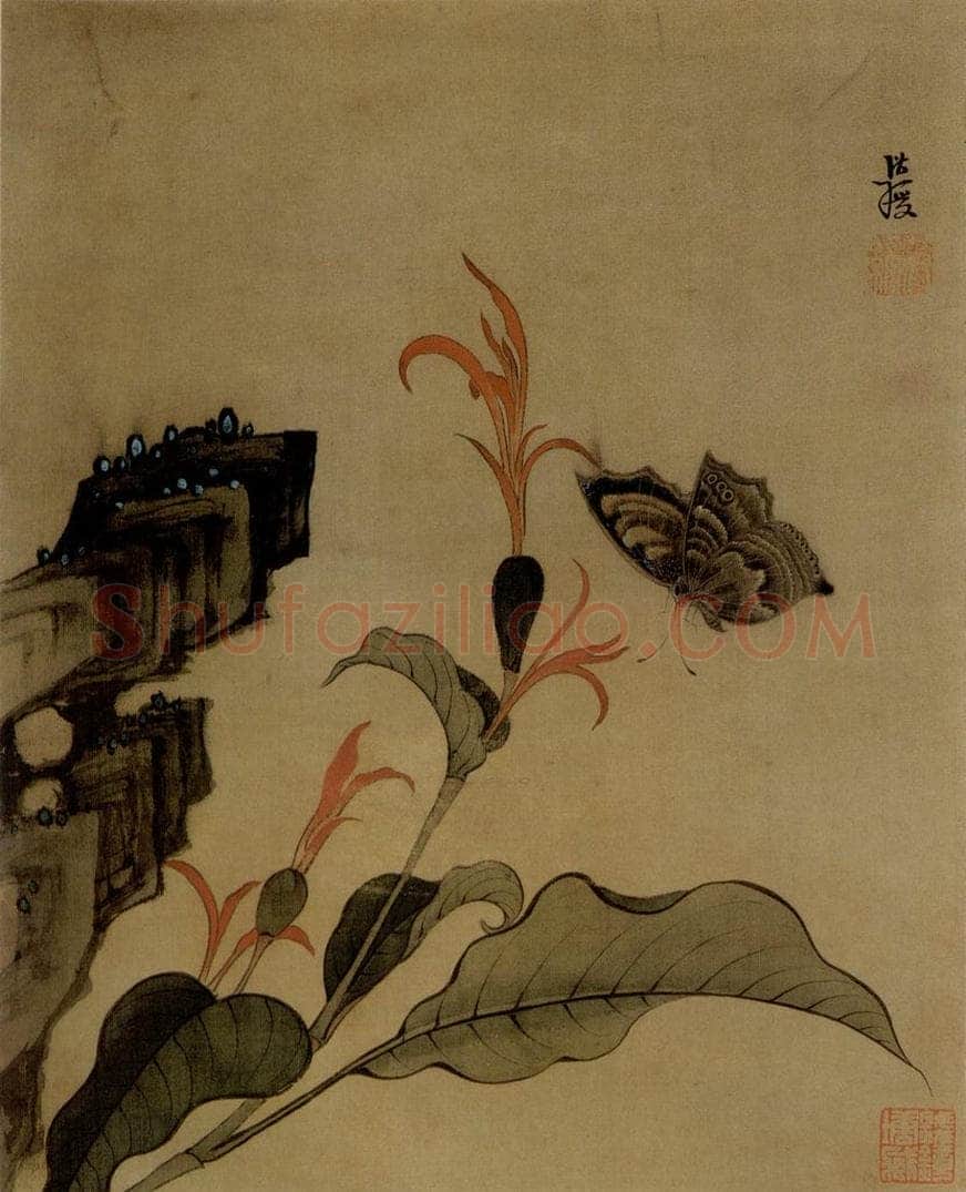 1633年 陈洪绶 《花鸟图册》 书画作品