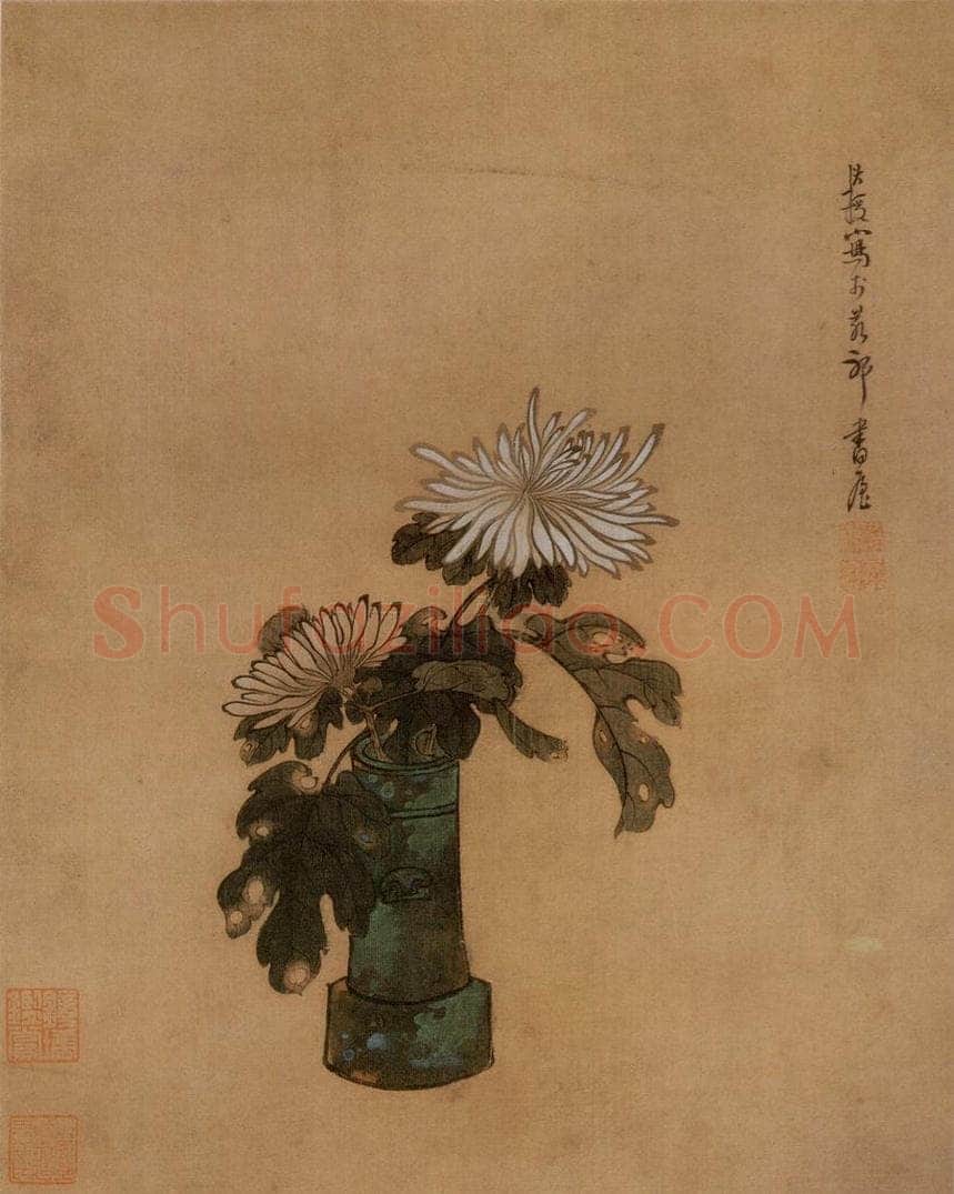 1633年 陈洪绶 《花鸟图册》 书画作品