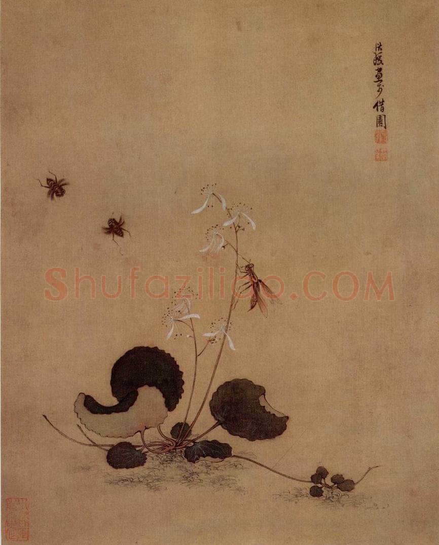 1633年 陈洪绶 《花鸟图册》 书画作品