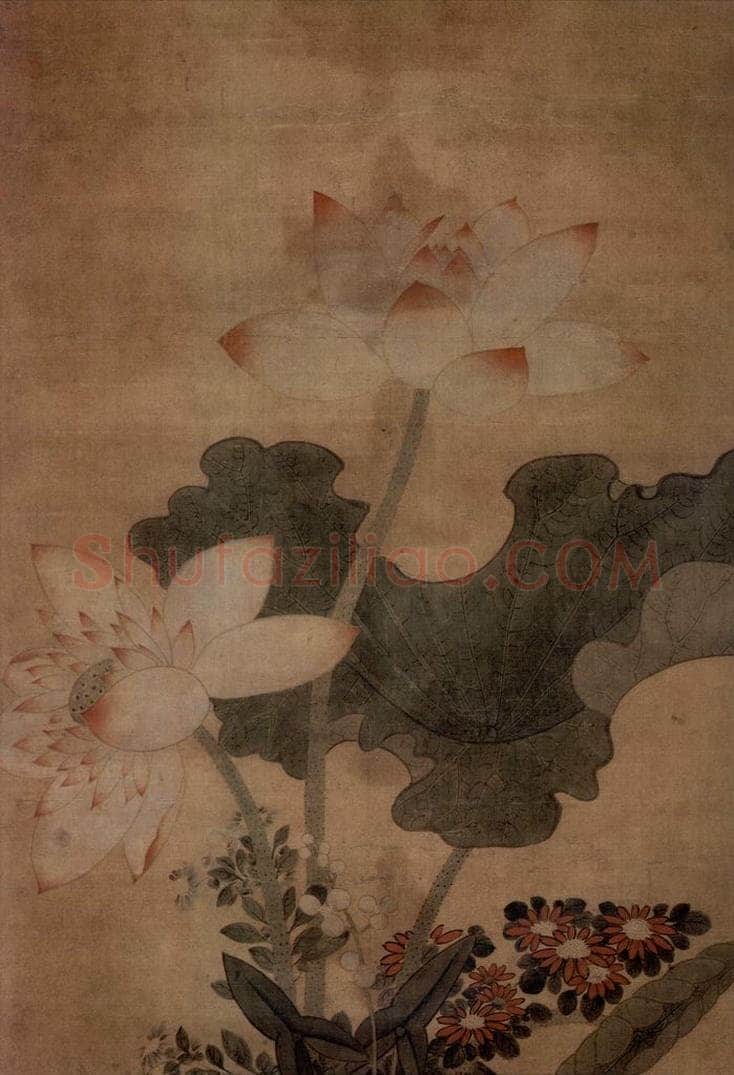 1633年 陈洪绶 《和平呈瑞图轴》 书画作品