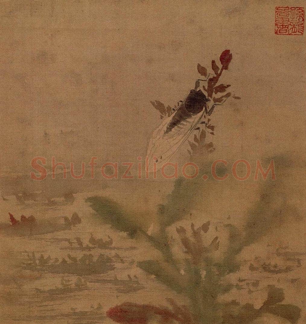 明 孙龙 《花鸟草虫册》 书画作品