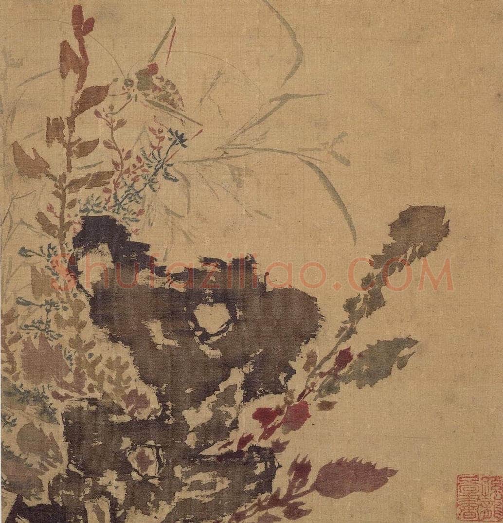 明 孙龙 《花鸟草虫册》 书画作品