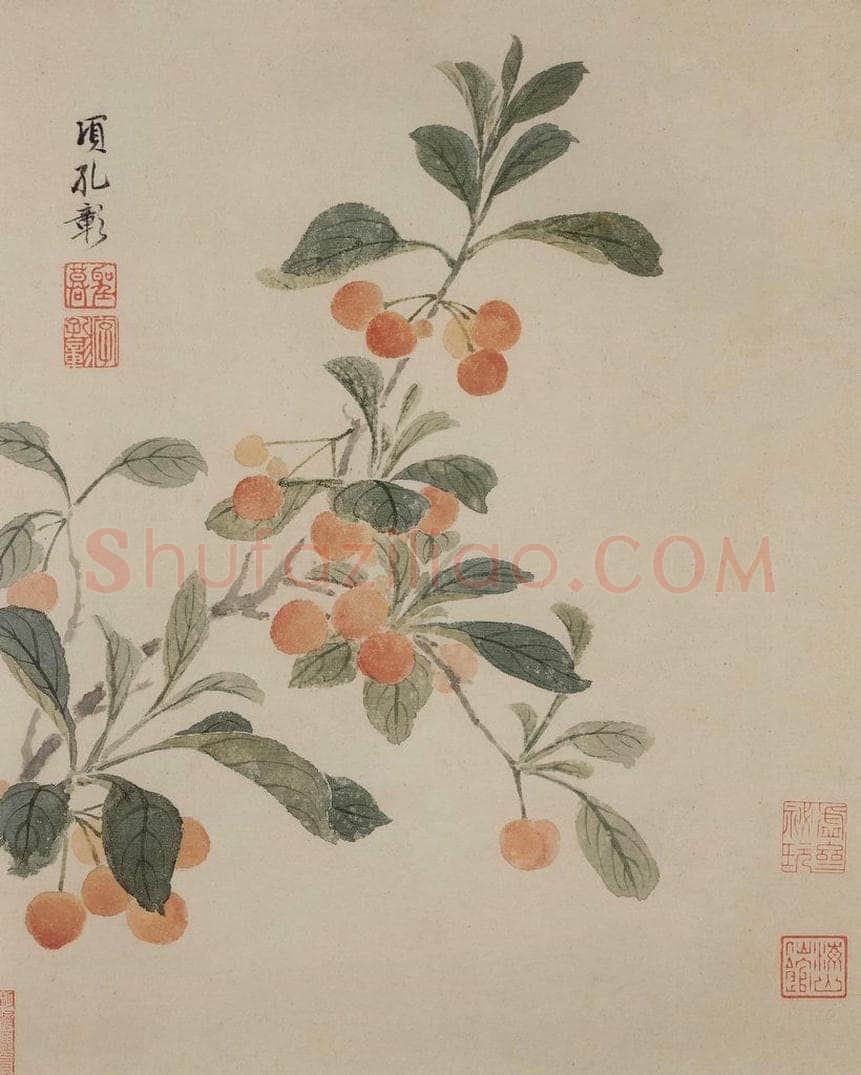 明 项圣谟 《花卉册》 书画作品