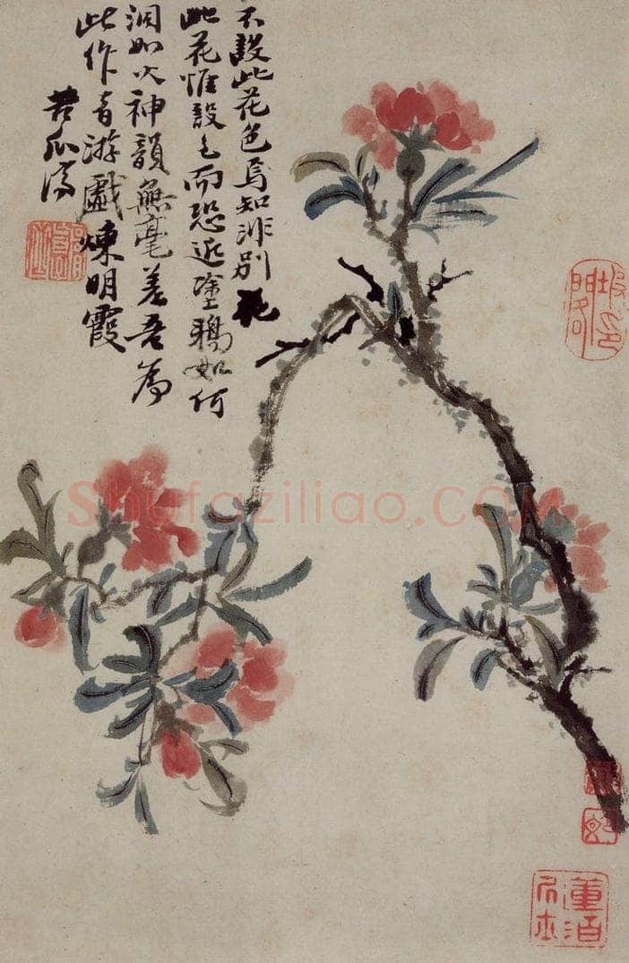 清 石涛 《花卉册》 书画作品
