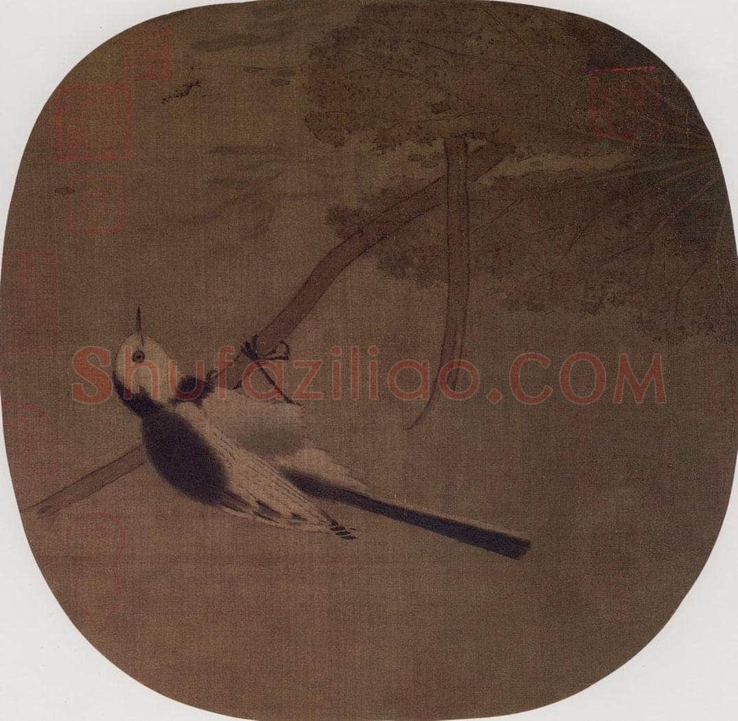 宋 无款 《荷塘鹡翎图页》 书画作品