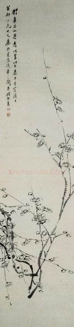 清 钱松 《梅花轴》 书画作品
