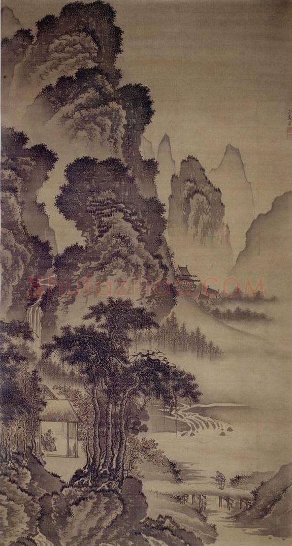 明 戴进 溪堂诗思堂 书画作品