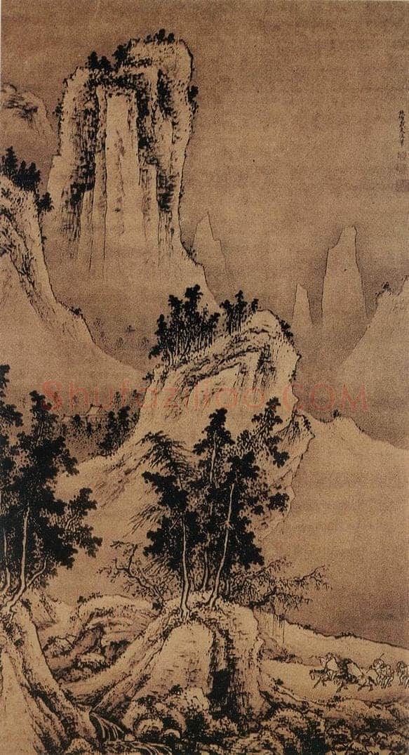 明 戴进 冬景山水图 书画作品