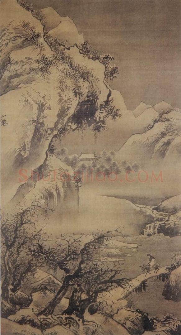 明 吴伟 洞天问道图 书画作品