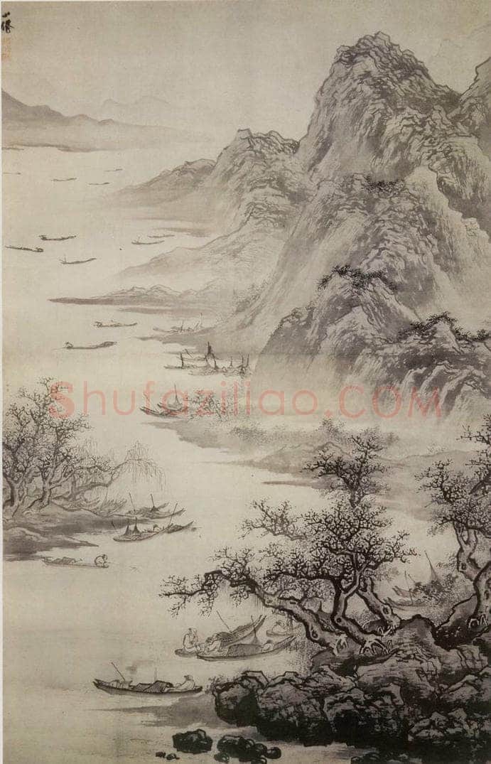 明 吴伟 渔乐图 书画作品
