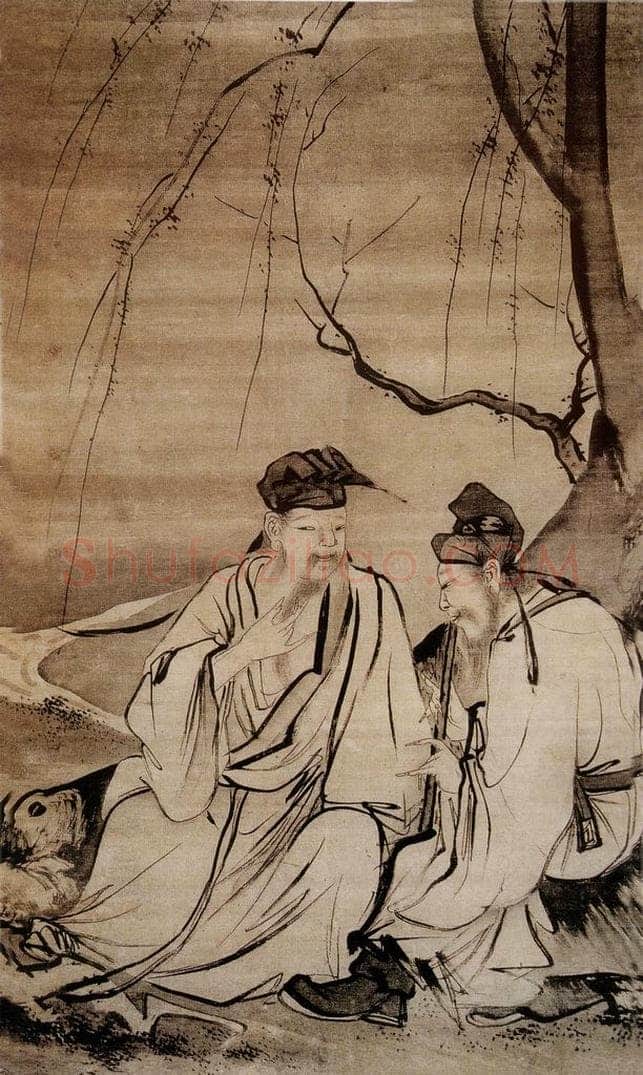 明 吴伟 吹箫图 书画作品